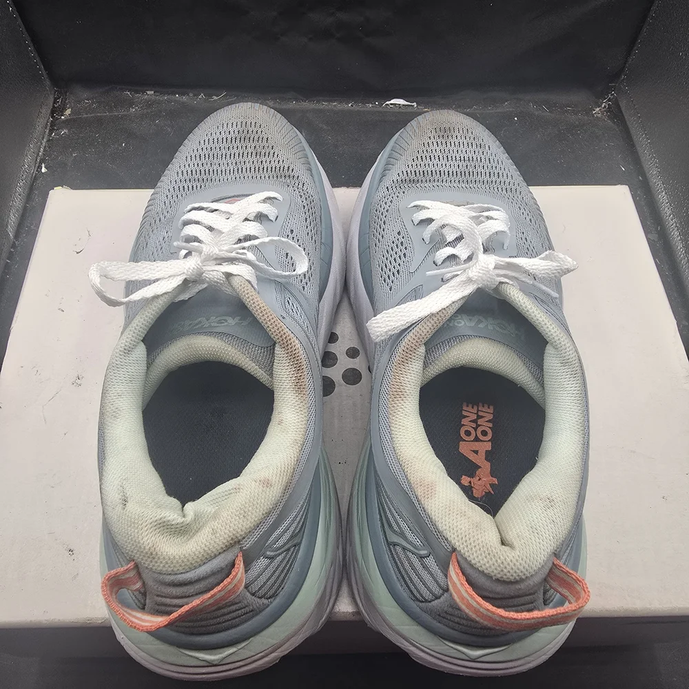 Hoka‎ One One Gray and White Athletic Shoes